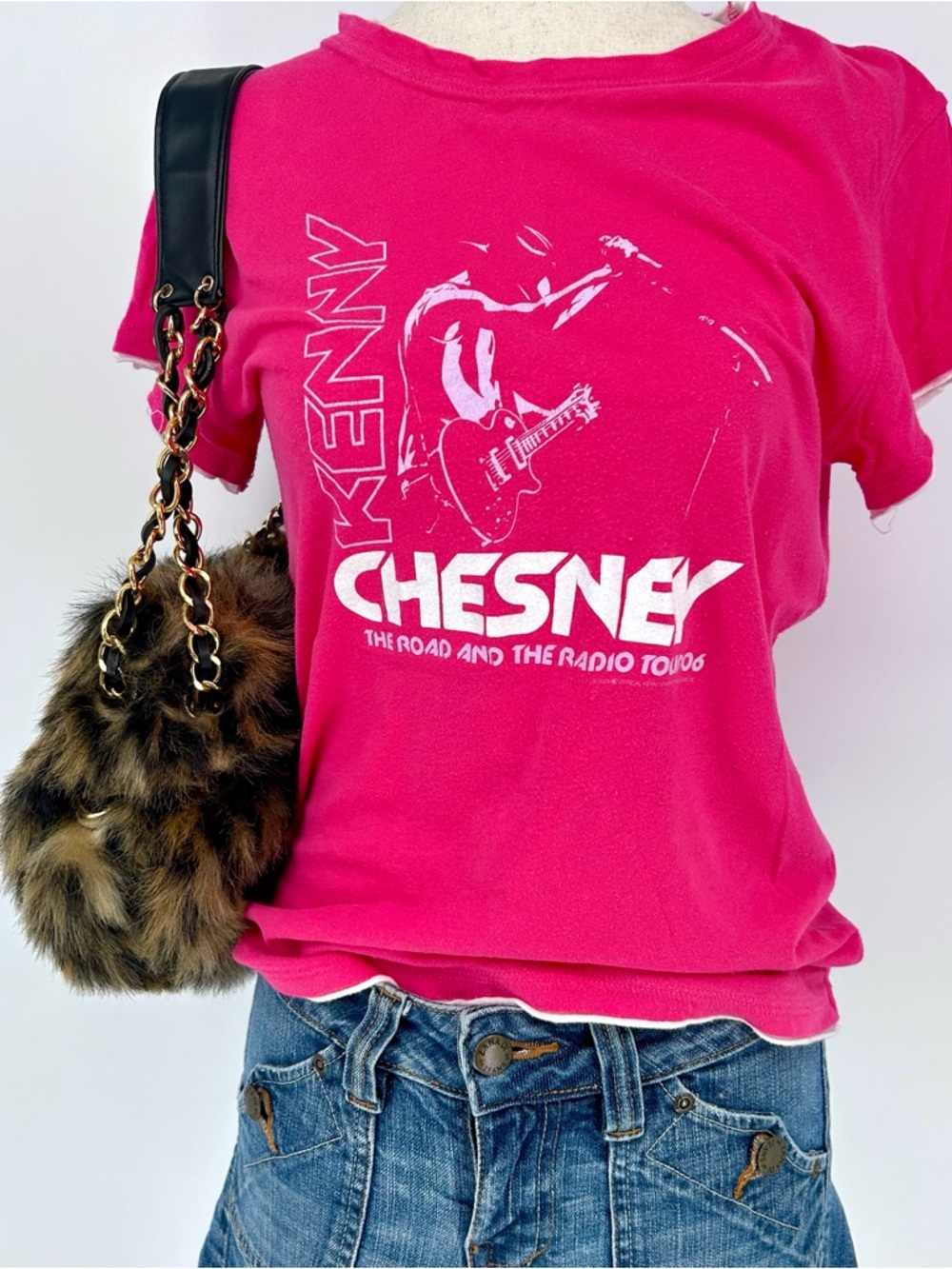 Kenny Chesney Pink Baby Tee Y2K Country Hot Girl Rodeo Festival Core